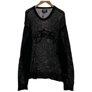 STUSSY LOOSE KNIT LOGO SWEATER XL