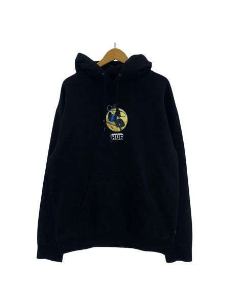 HUF×スパーダーマン THREE HUNDRED P/O HOODIE (M) ブラック