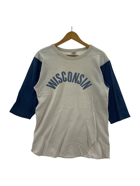 70s Champion WISCONSIN baseball tee L