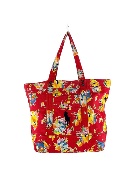 POLO RALPH LAUREN ソノ他バッグ 花柄 トートバッグ 赤系