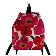 marimekko リュックサック・バックパック キャンバス/ウニッコ柄/RED