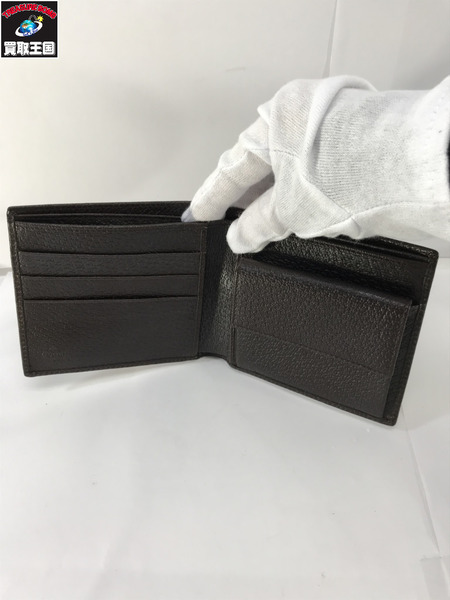 GUCCI  コンパクトウォレット グッチ 二つ折り 総柄 茶