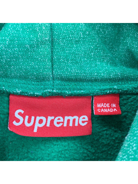 Supreme パーカー フードロゴ 緑