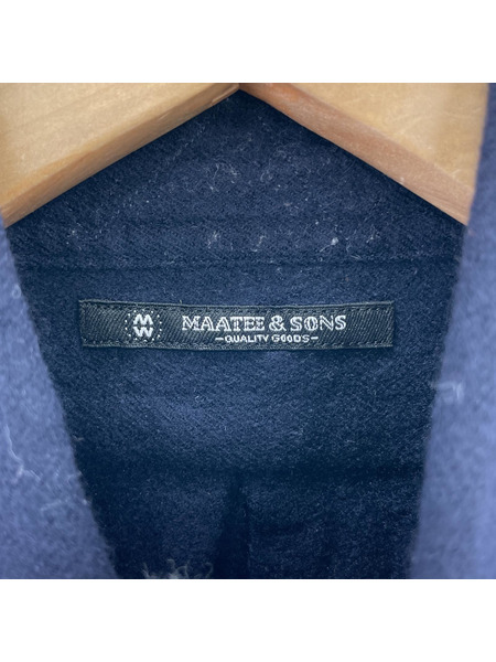 MAATEE＆SONS 長袖シャツ work shワークシャツ 紺[値下]