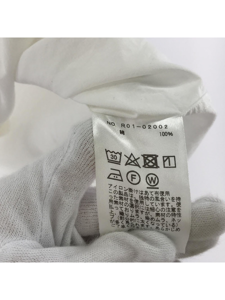 COMOLI 長袖シャツ バンドカラーシャツ ホワイト