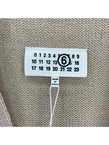 MM6 26SS BIG M Cardigan レイヤードカーディガン XL ベージュ×ホワイト