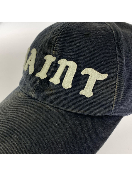 SAINT MICHAEL キャップ 25SS 6PANEL CAP ブラック