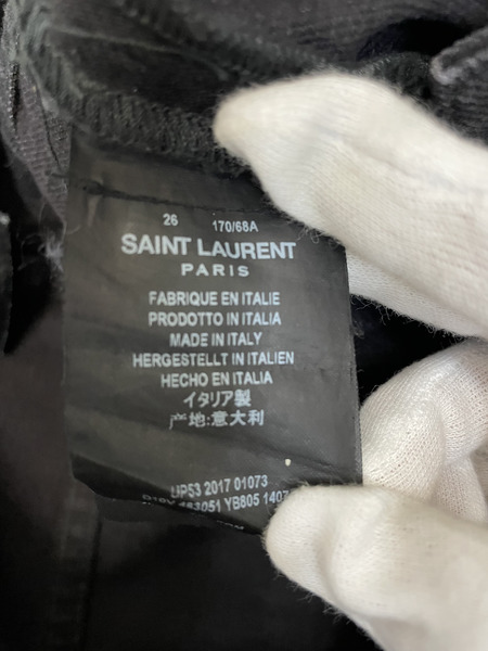 SAINT LAURENT 17AW ブラックスキニーデニム 26