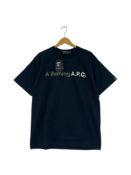 A BATHING APE 半袖Tシャツ・カットソー A.P.C. ロゴ TEE M 黒