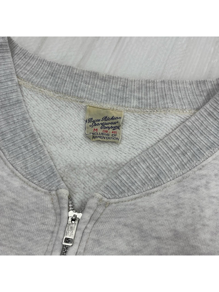 Buzz Rickson's カーディガン FULl ZIP SWEAT Skunk Works 灰 (M)