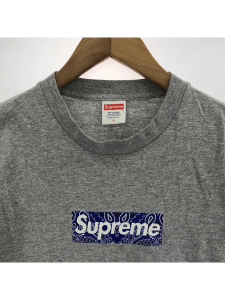 Supreme 半袖Tシャツ・カットソー 19AW Bandana Box Logo Tee GRY S