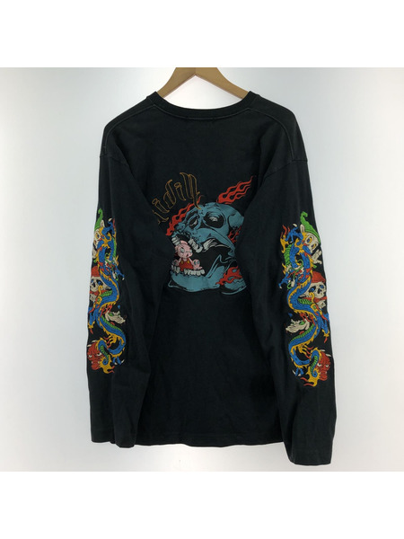 KIDILL 長袖Tシャツ・カットソー 黒 刺繍 混沌