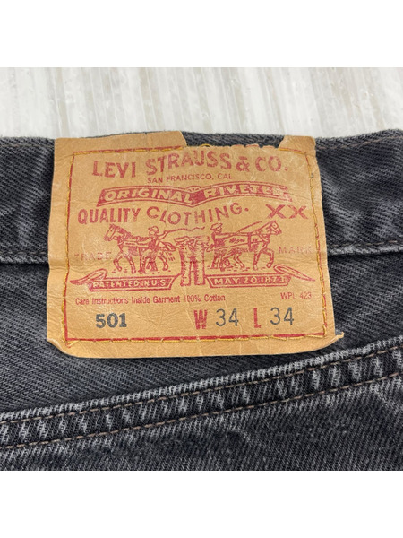 Levi's デニム・ジーンズ 501 後染メブラックデニム (35)