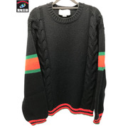 GUCCI  548115 19AW CABLE KNIT WOOL SWEATER ブラック 黒 サイズＭ ケーブルニット グッチ