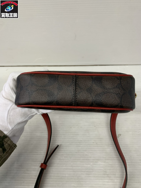 ショルダーバッグ COACH 赤 切替