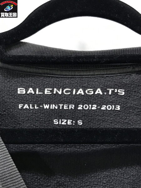 Balenciaga L/Sトレーナー BLK 黒 グレー S バレンシアガ