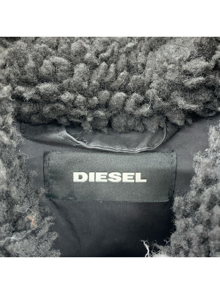 DIESEL ダウンジャケット ダウン モッズコート ブラック (L)