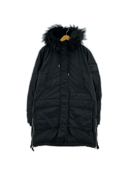 DIESEL ダウンジャケット ダウン モッズコート ブラック (L)