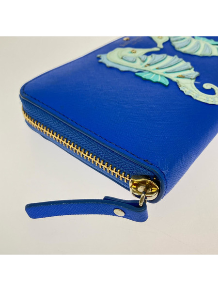 kate spade new york 長財布 タツノオトシゴ/ブルー
