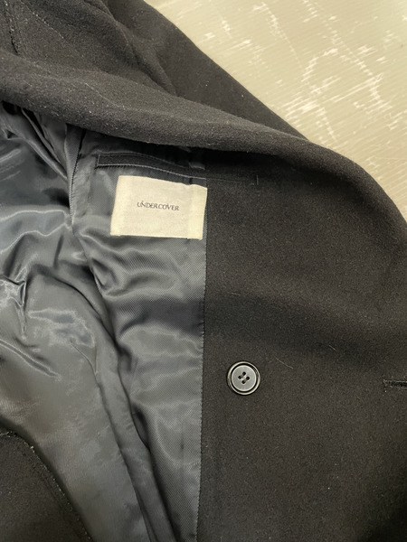 UNDERCOVER ピークドラペル ウールジャケット 1 ブラック H1106-2