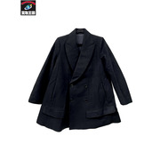UNDERCOVER ピークドラペル ウールジャケット 1 ブラック H1106-2