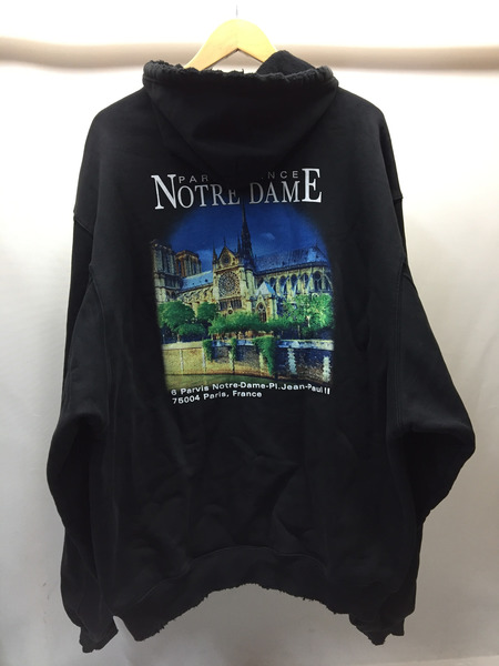 BALENCIAGA/21SS/SACRE COEUR SPORT HOODIE/XXS/黒/641679-TJVH9