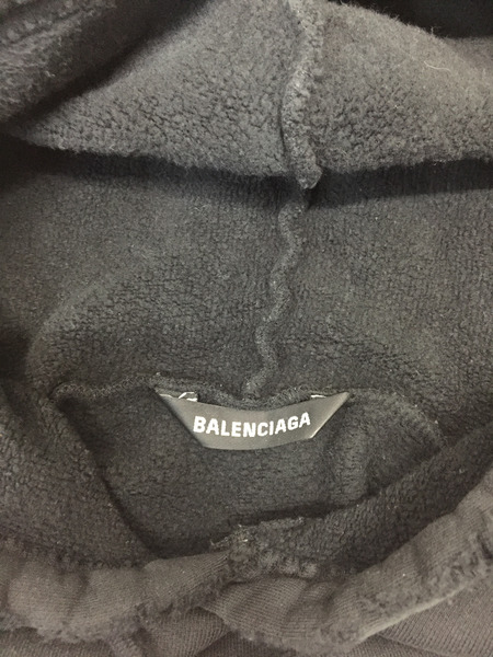 BALENCIAGA/21SS/SACRE COEUR SPORT HOODIE/XXS/黒/641679-TJVH9