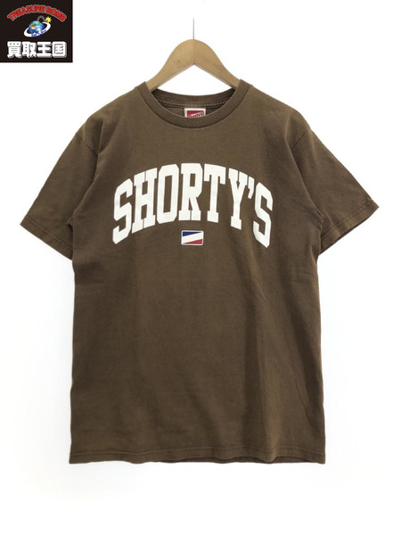 90s SHORTY'S ショーティーズ ロゴTシャツ(M) ブラウン｜商品番号