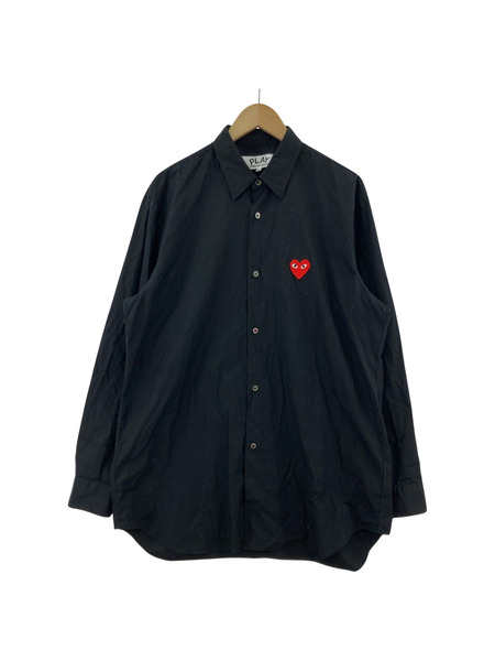 PLAY COMME des GARCONS　 ハートワッペン ブロードシャツ XL