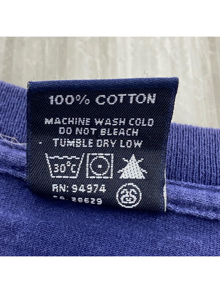 STUSSY 半袖Tシャツ・カットソー USA製 パイレーツ ロゴ S/Sカットソー 紺 L