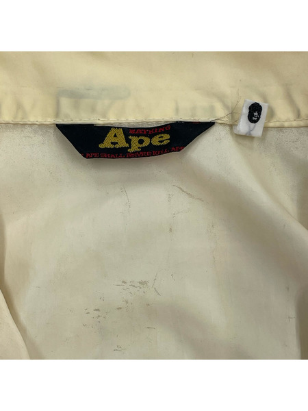 A BATHING APE 90s 三角黒タグ BUSY WORKS ナイロンコーチジャケット 黄