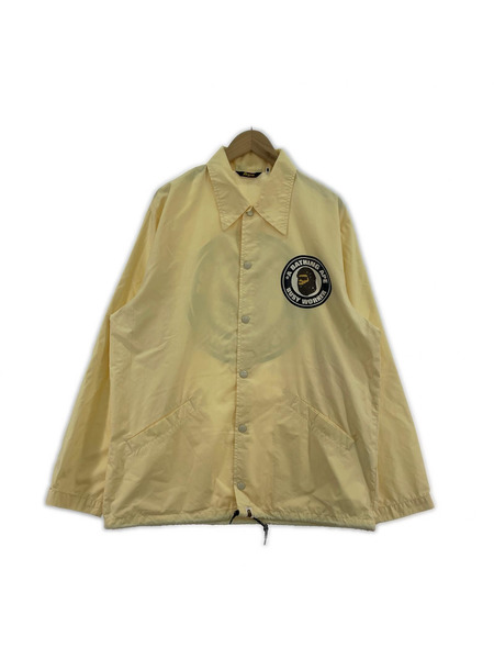 A BATHING APE 90s 三角黒タグ BUSY WORKS ナイロンコーチジャケット 黄