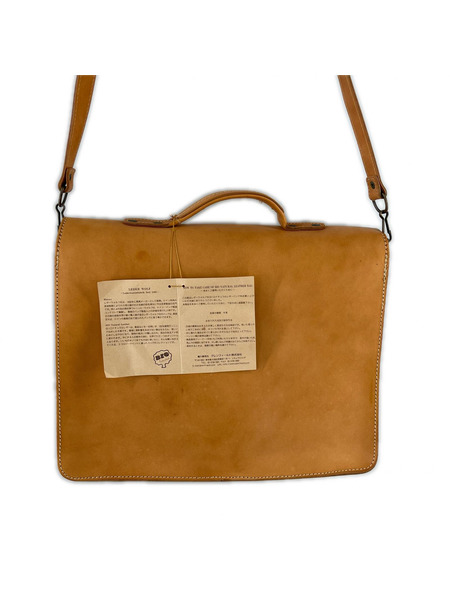 LEDER WOLF ヌメ革 ショルダーバッグ茶