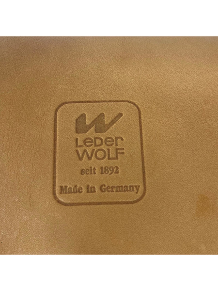 LEDER WOLF ヌメ革 ショルダーバッグ茶