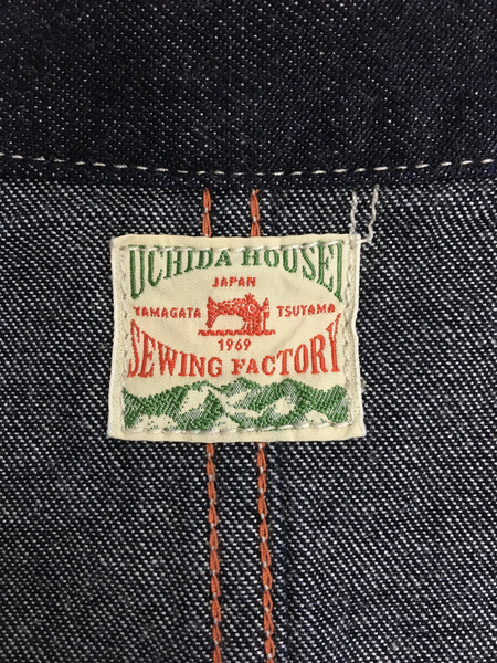 . デニムジャケット UCHIDA HOUSEI 内田縫製 カバーオール (L)