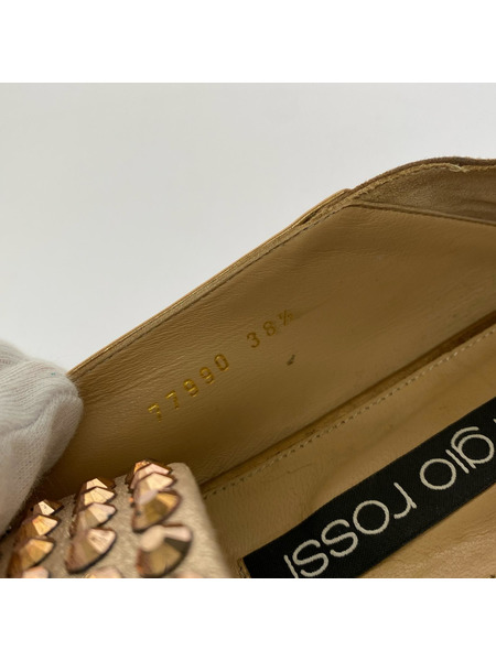 Sergio rossi シューズ スタッズスリッポン ゴールド (38 1/2)[値下]