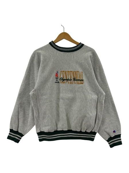 90s champion reverse weave rib line グレー L