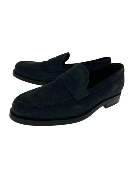 TOD’S シューズ スエード/コインローファー/紺系/6