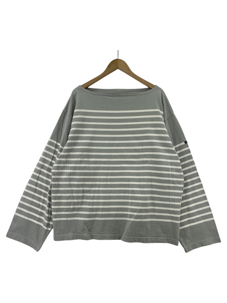 OUTIL 23AW Tricot AAST ボーダー バスクシャツ 1 グレー 白