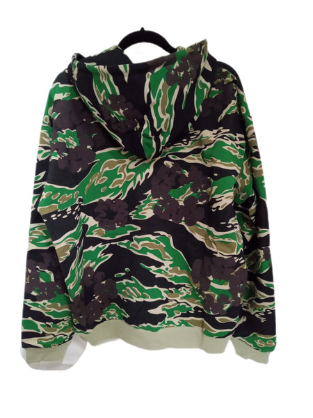 DENIM TEARS/COTTON WREATH ZIP HOODIE/TIGER CAMO/L