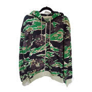 DENIM TEARS/COTTON WREATH ZIP HOODIE/TIGER CAMO/L