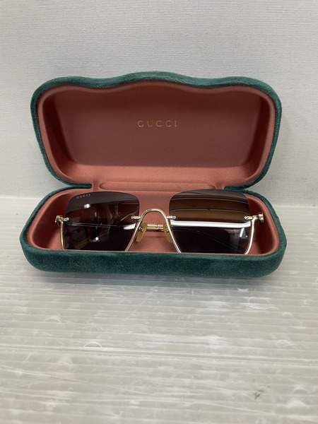 GUCCI スクエアレンズ ツーポイントサングラス GG1279S