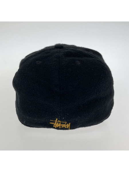 STUSSY キャップ OLD/00s/S LOGO/BLK