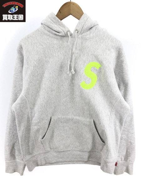 Supreme S Logo Hooded Sweatshirt Grey M袖丈長袖