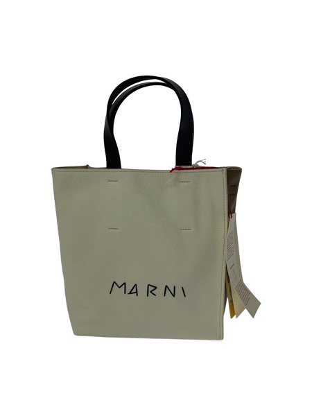 MARNI MUSEO SOFT MINI レザーショルダーバッグ ホワイトブラウン