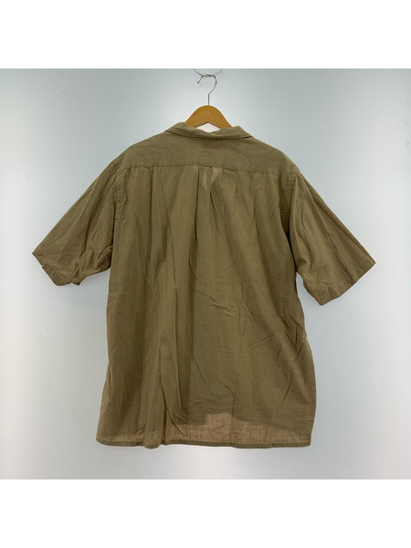 COMOLI 半袖シャツ 20SS ベタシャン オープンカラーシャツ ベージュ