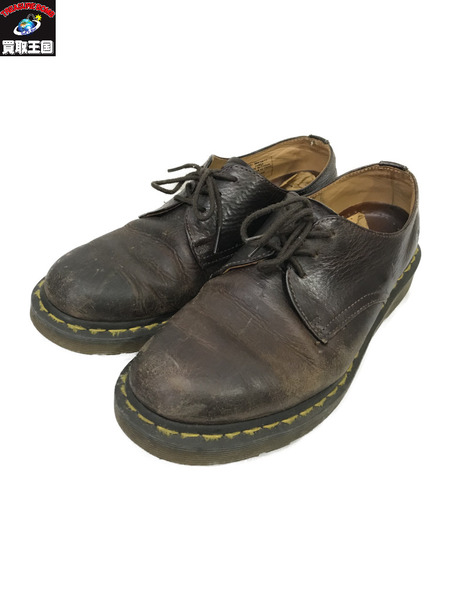 Dr.Martens 3EYEホールレエザーシューズ/UK8/26.5cm/茶色/ブラウン