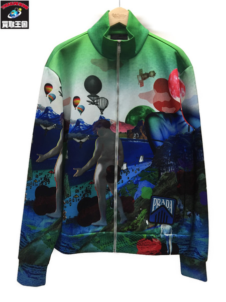 PRADA 19SS Flashback Print トラックジャケット XL