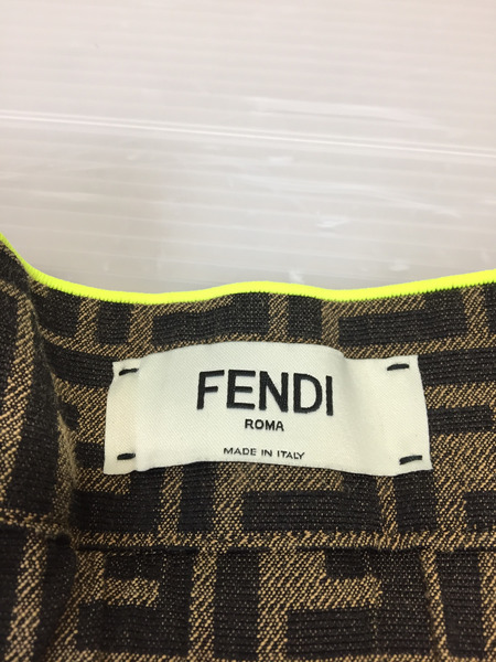 FENDI/2019/ズッカ柄/ネオンパイピングショートパンツ/38(M)/FR6195