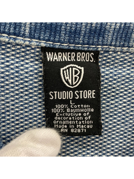 デニムジャケット 90s ワーナー ルーニーチューン 刺繍 L